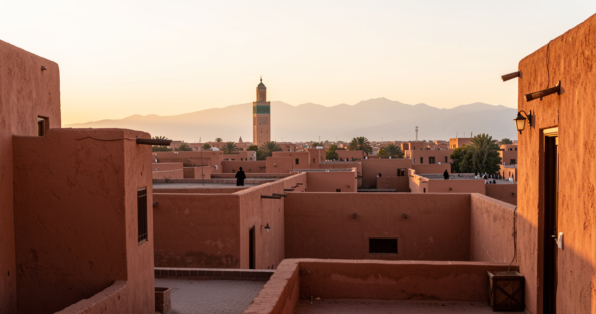 Médina et Koutoubia pour organiser un itinéraire de Marrakech en quatre jours