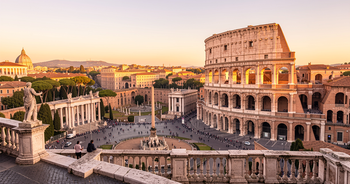 Forum romain et Colisée pour organiser un itinéraire de Rome en 4 jours